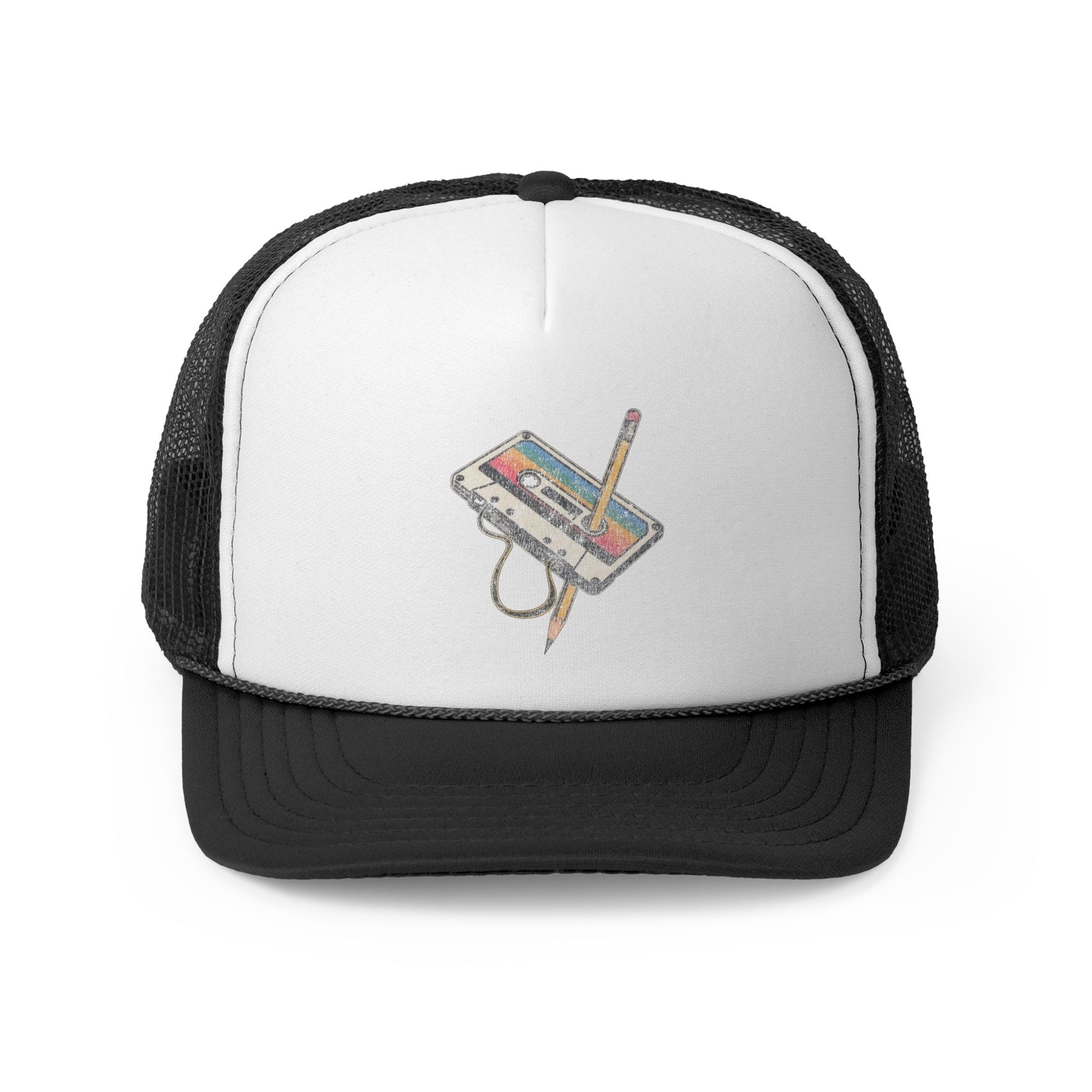 Cassette Rewind - Retro Trucker Cap - Throwback Paradise #