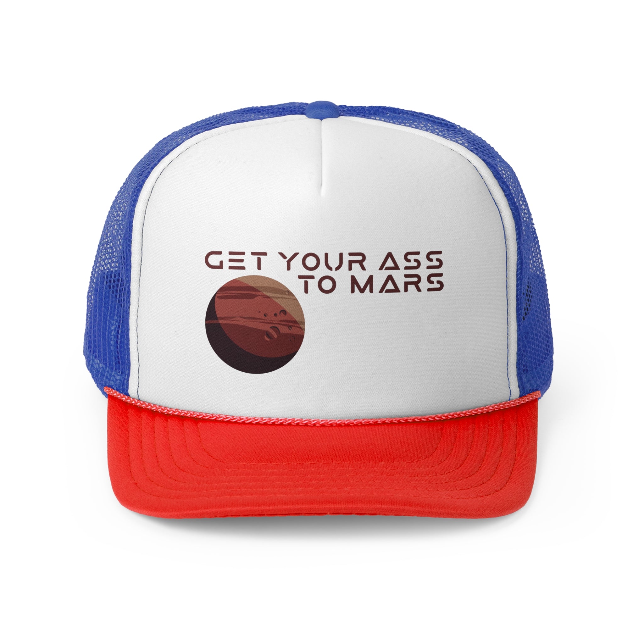 Get your ass to Mars - Retro Trucker Cap - Throwback Paradise #