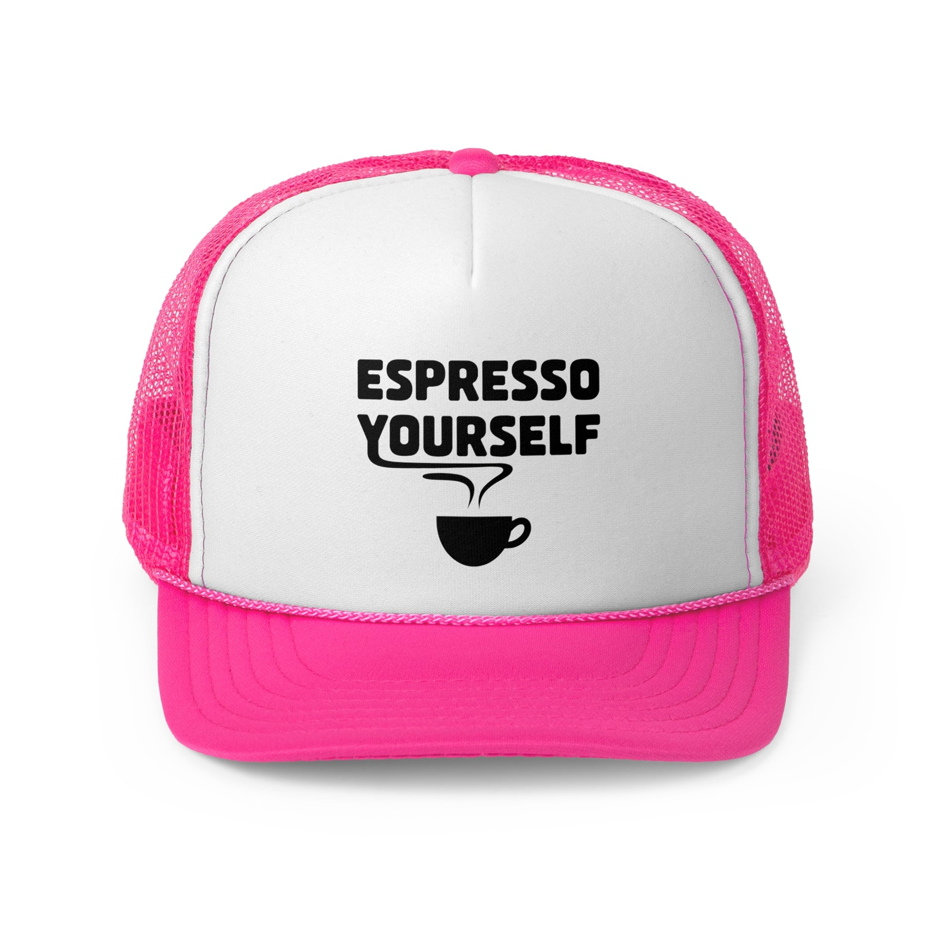 Espresso Yourself - Retro Trucker Cap - Throwback Paradise #