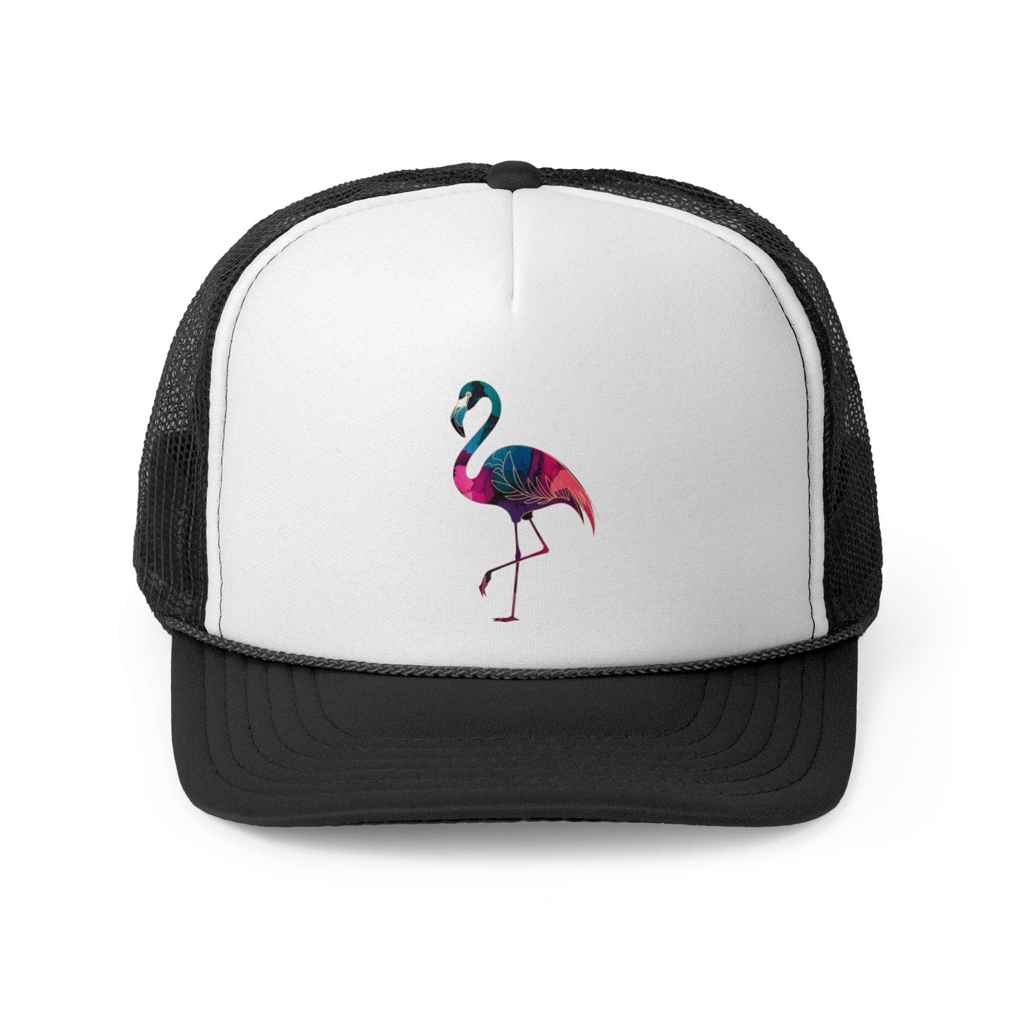 Gradient Flamingo - Retro Trucker Cap - Throwback Paradise #