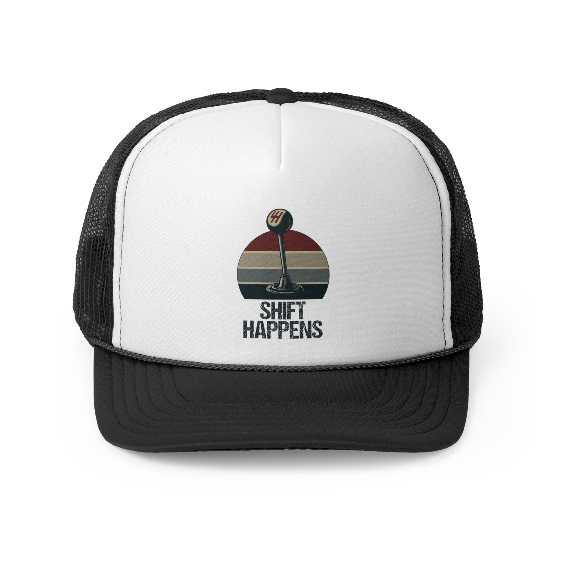 Shift Happens - Retro Trucker Cap - Throwback Paradise #