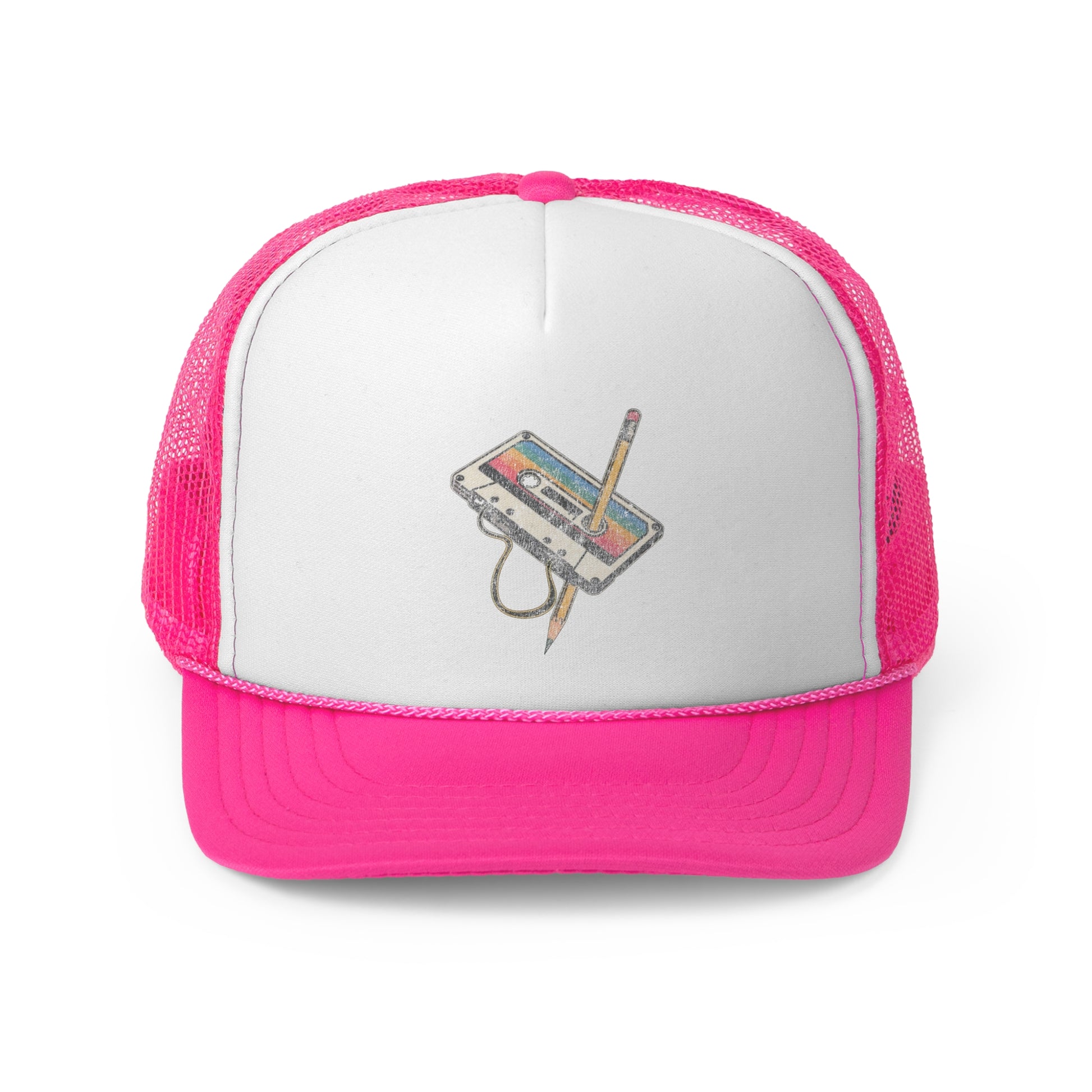 Cassette Rewind - Retro Trucker Cap - Throwback Paradise #