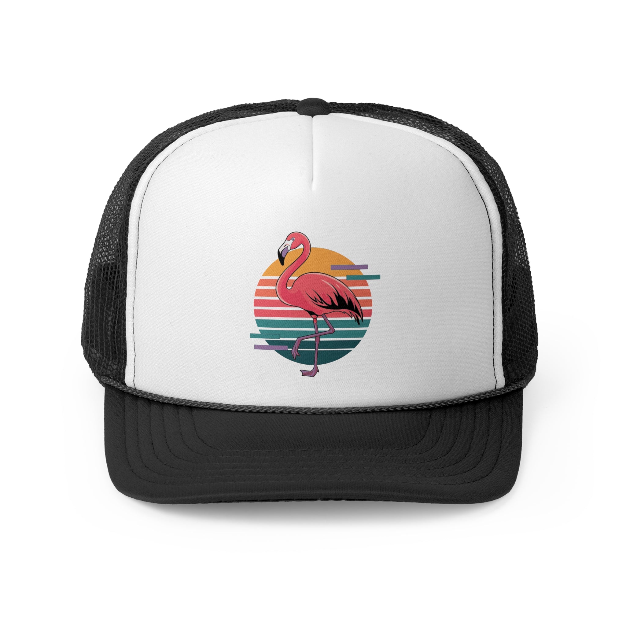 Flamingo - Retro Trucker Cap - Throwback Paradise #