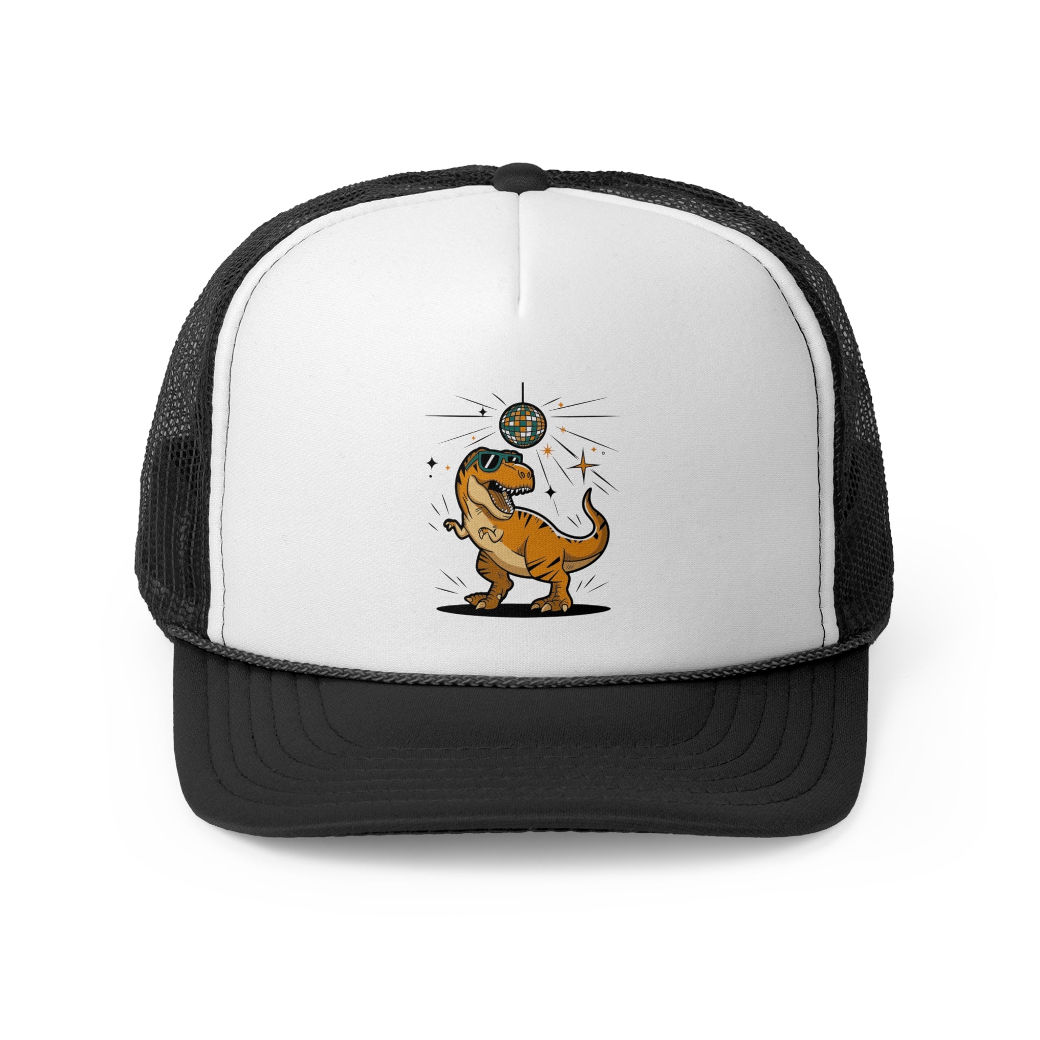 Disco Dino - Retro Trucker Cap - Throwback Paradise #