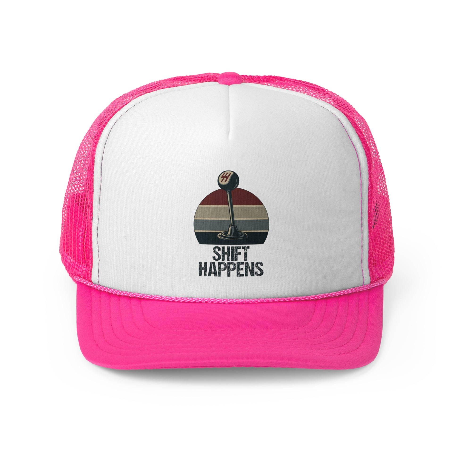 Shift Happens - Retro Trucker Cap - Throwback Paradise #