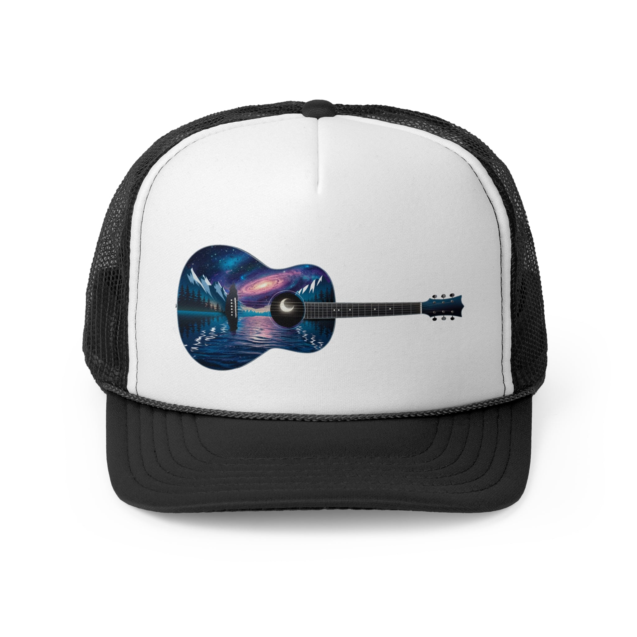 Cosmic Guitar - Retro Trucker Cap - Throwback Paradise #