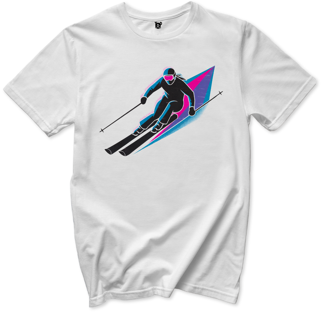 Retro Ski T-Shirt - Throwback Paradise #