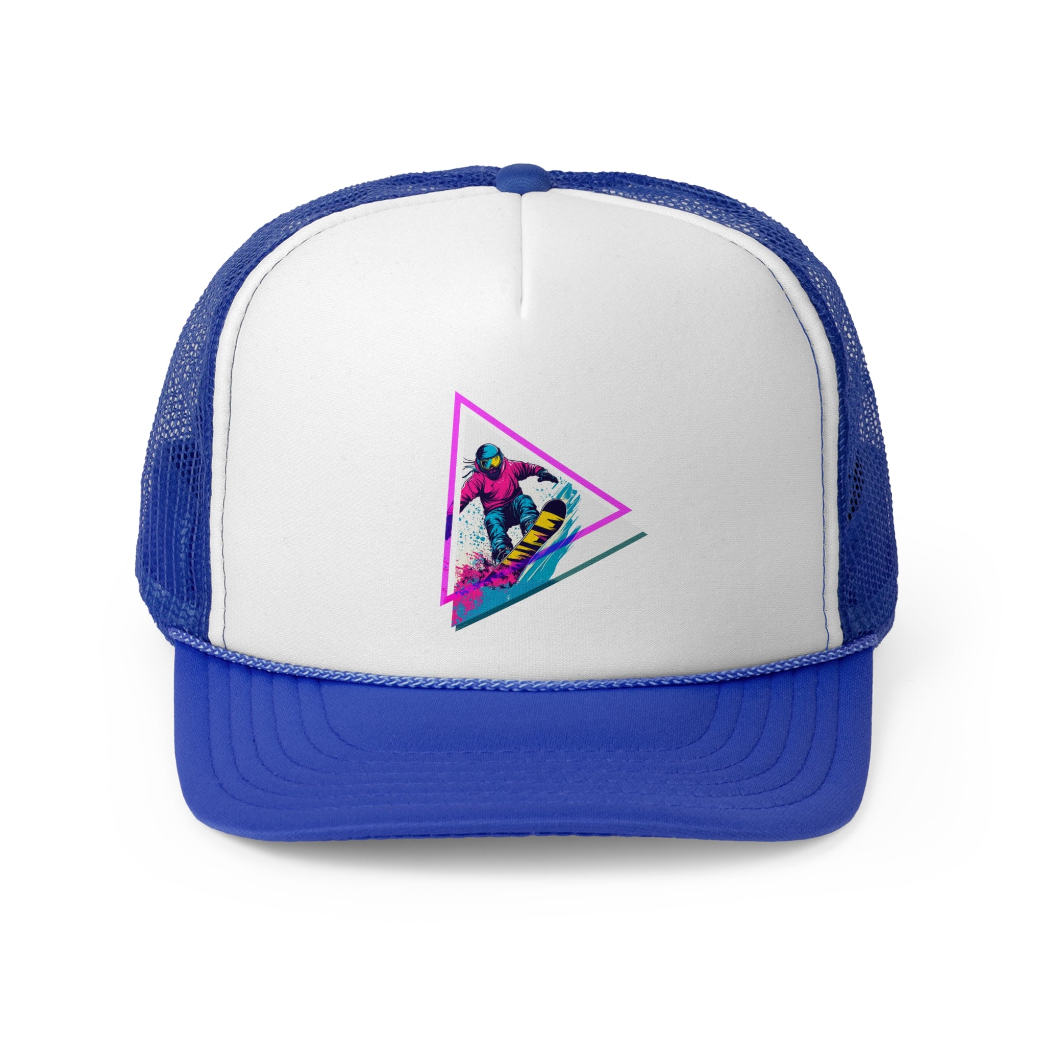 Retro Snowboarder - Retro Trucker Cap - Throwback Paradise #