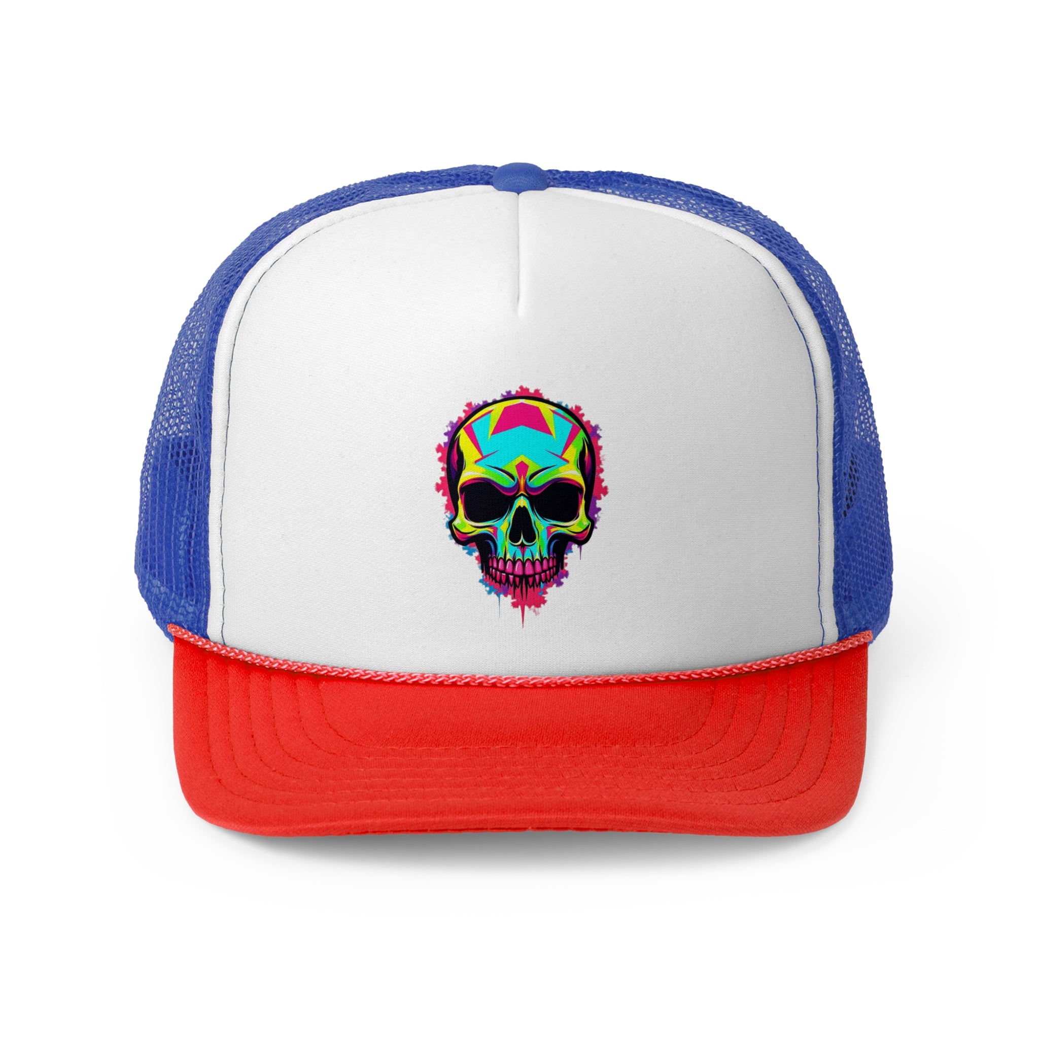 Skull - Retro Trucker Cap - Throwback Paradise #