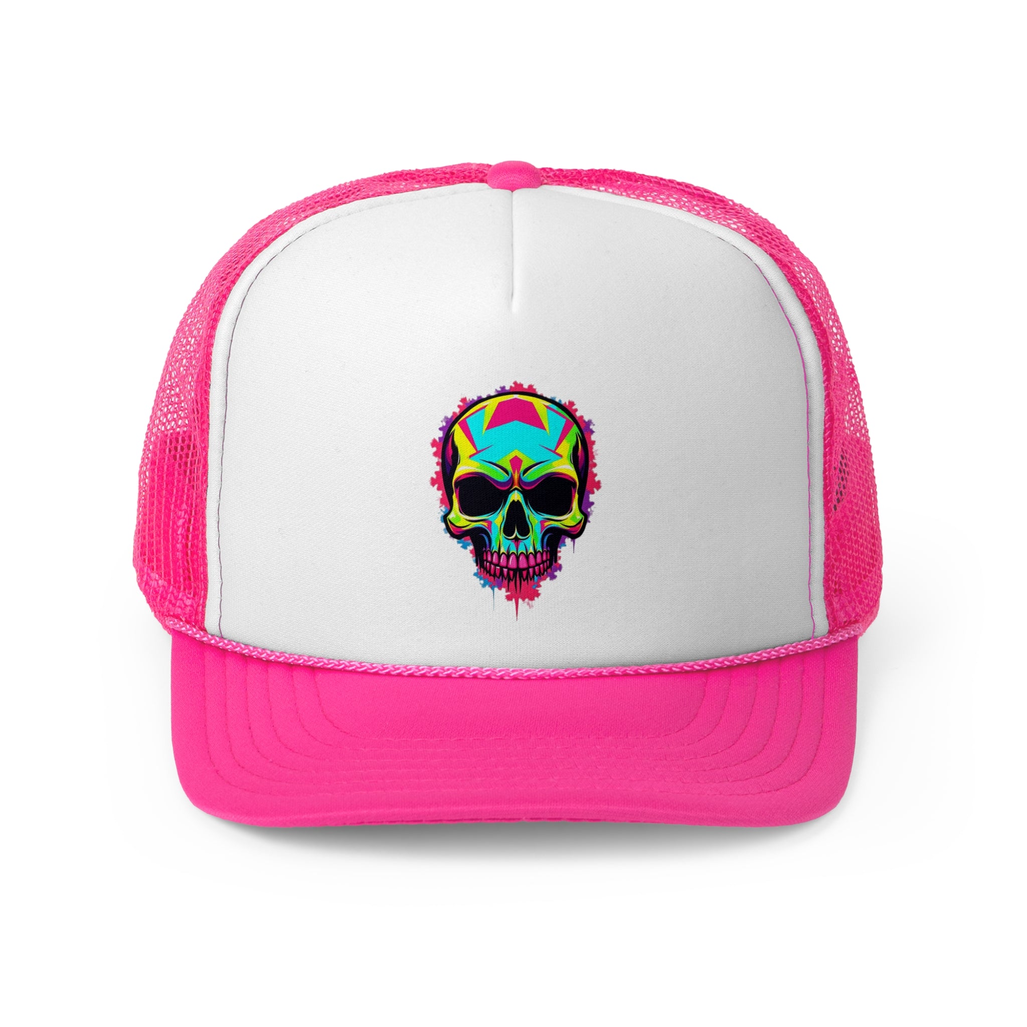 Skull - Retro Trucker Cap - Throwback Paradise #