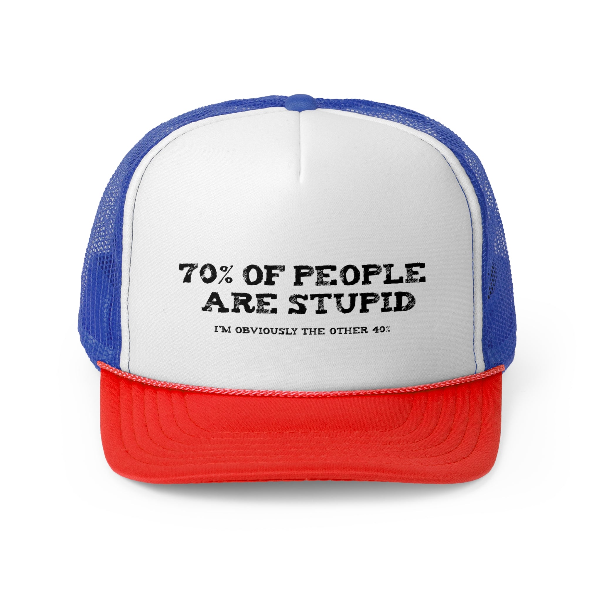 Stupid People - Retro Trucker Cap - Throwback Paradise #