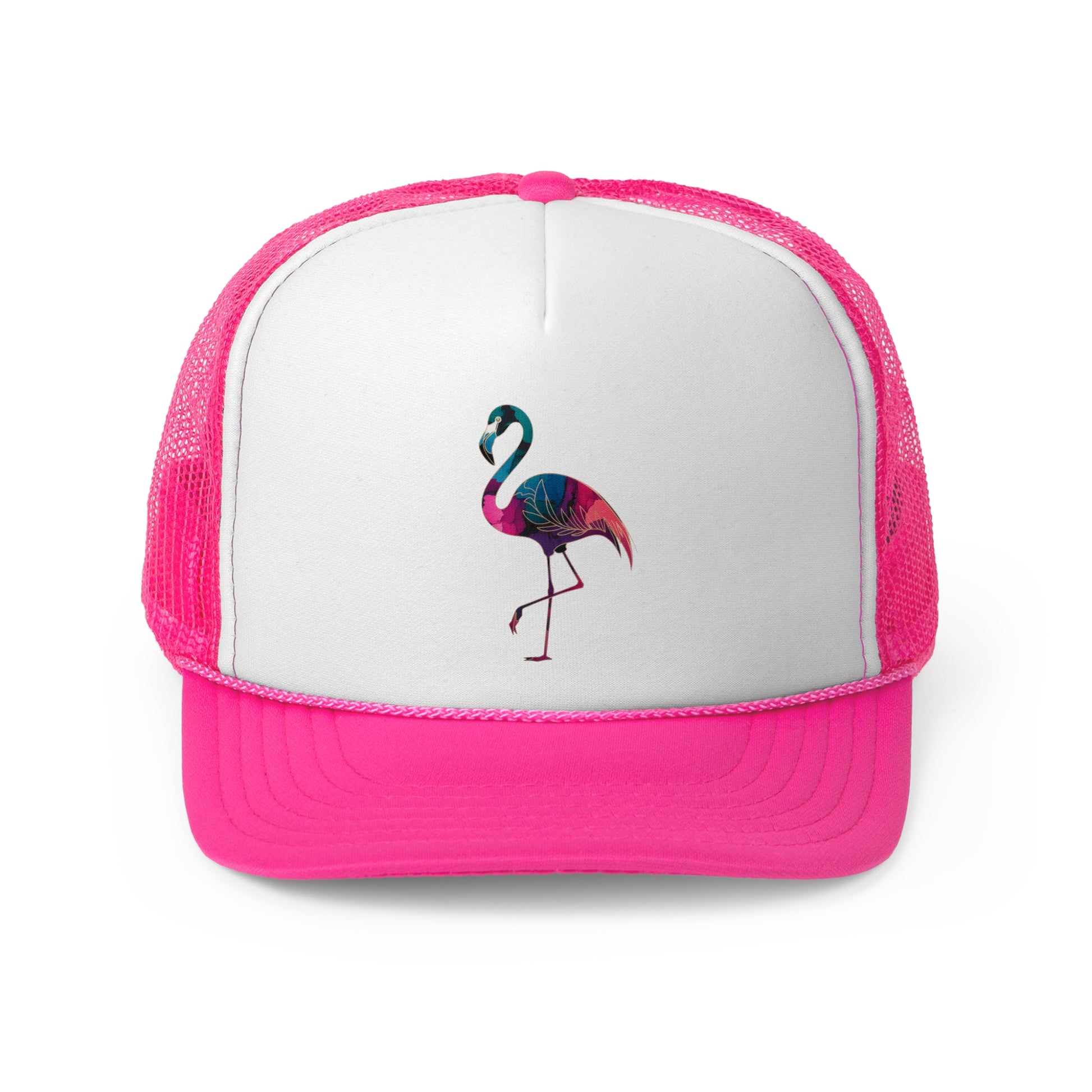 Gradient Flamingo - Retro Trucker Cap - Throwback Paradise #