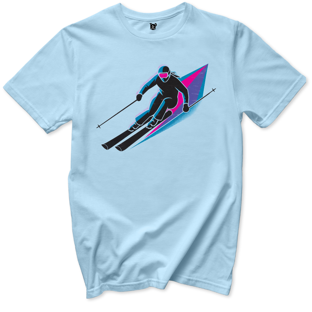 Retro Ski T-Shirt - Throwback Paradise #