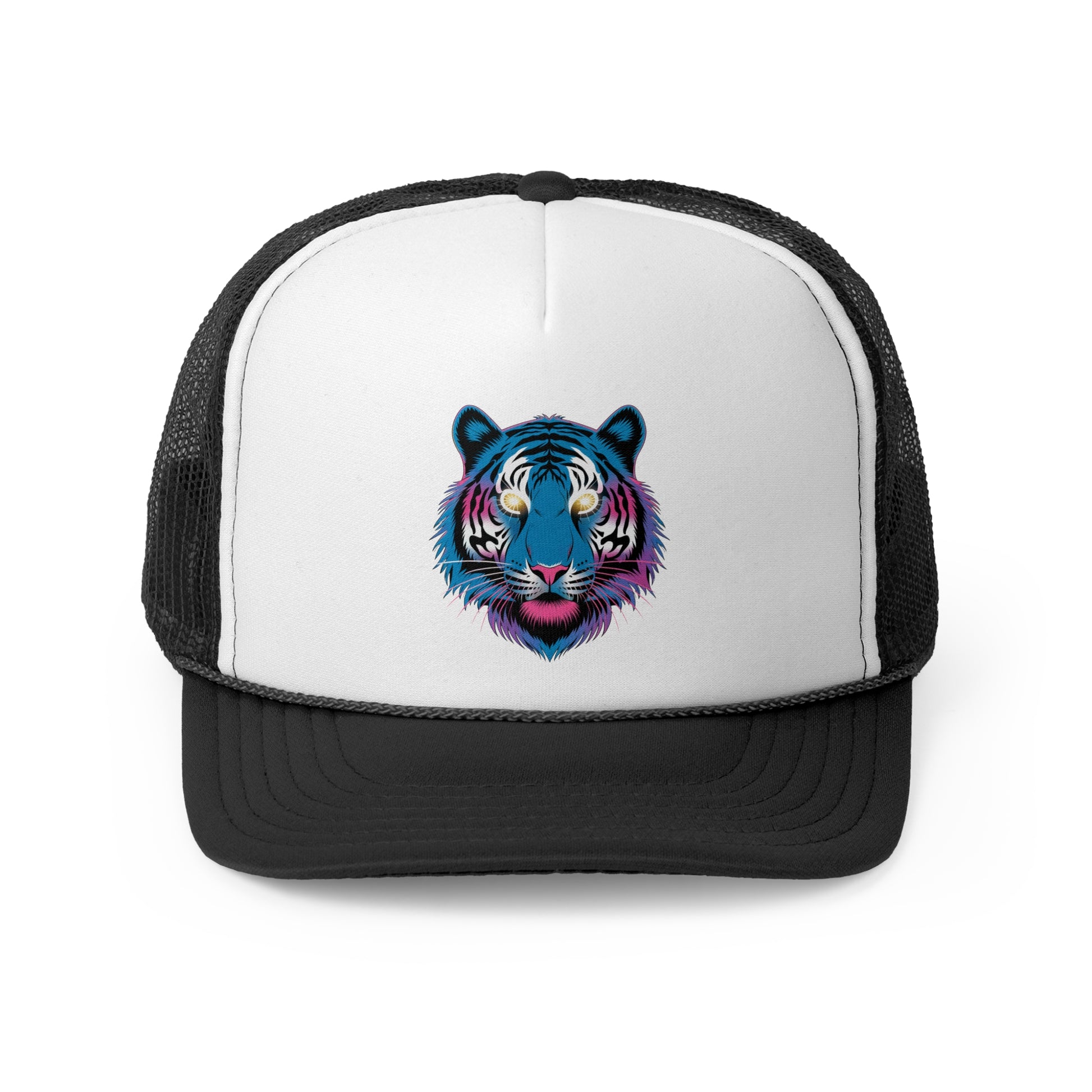 Vaporware Tiger - Retro Trucker Cap - Throwback Paradise #