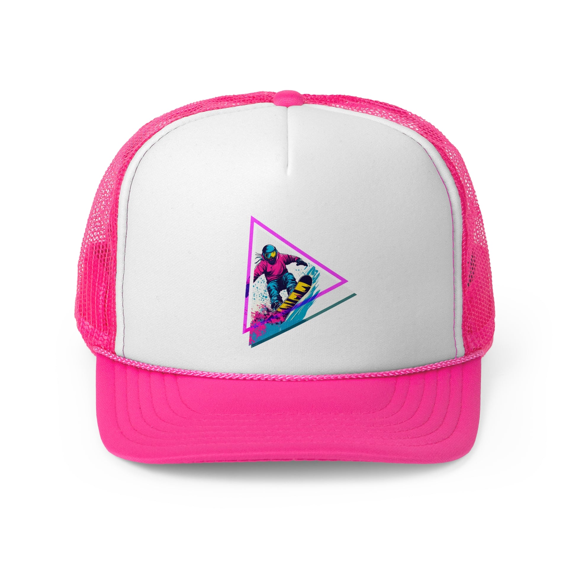 Retro Snowboarder - Retro Trucker Cap - Throwback Paradise #