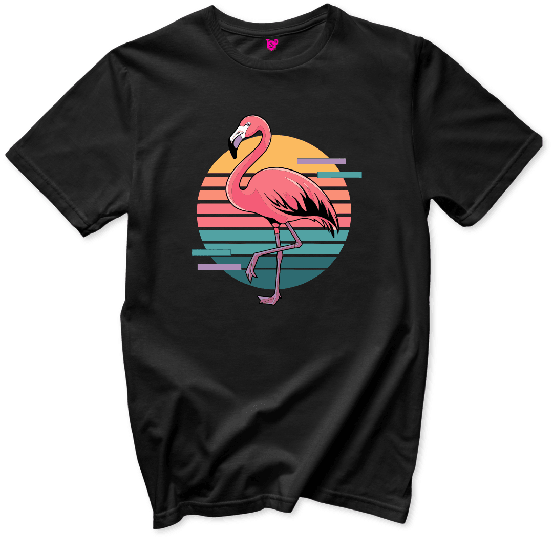 Retro Flamingo T-Shirt - Throwback Paradise #