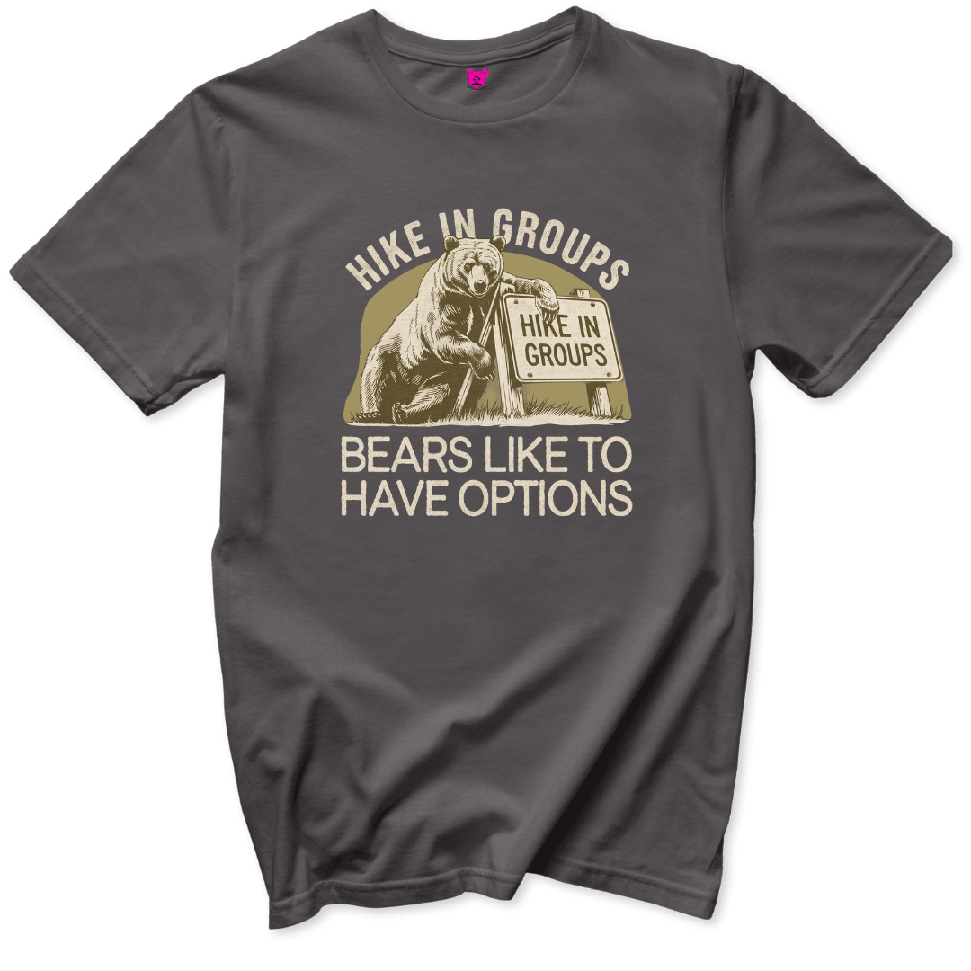 Bear Hiking Advice T-Shirt - Throwback Paradise #