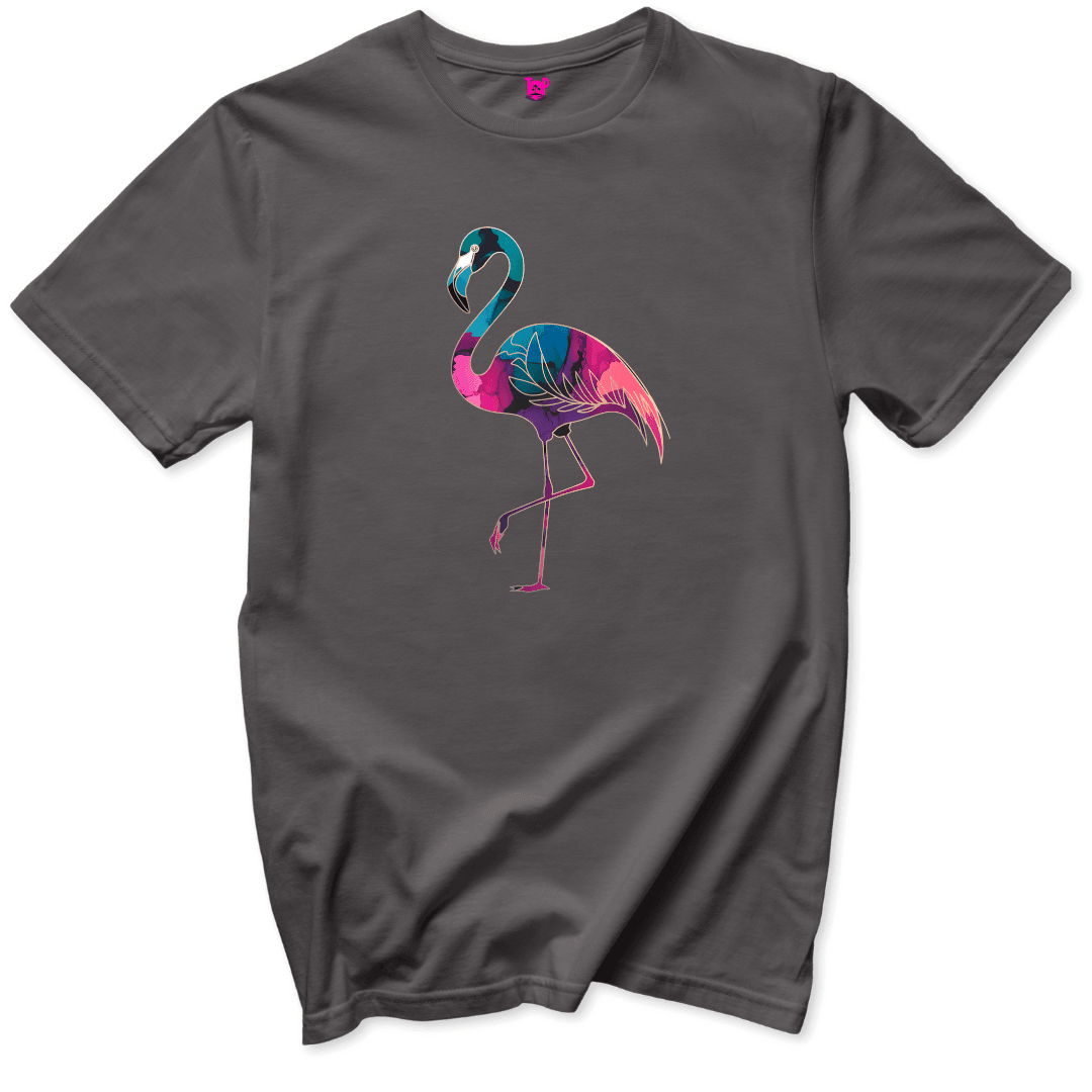 Vibrant Flamingo T-Shirt - Throwback Paradise #