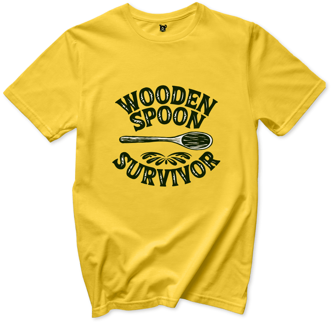 Wooden Spoon Survivor T-Shirt - Throwback Paradise #