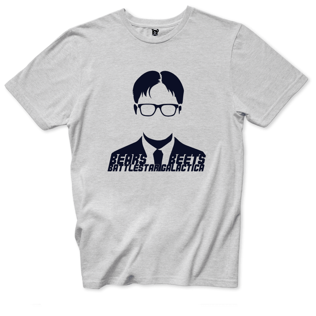 Bears, Beets, Battlestar Galactica T-Shirt - Throwback Paradise #