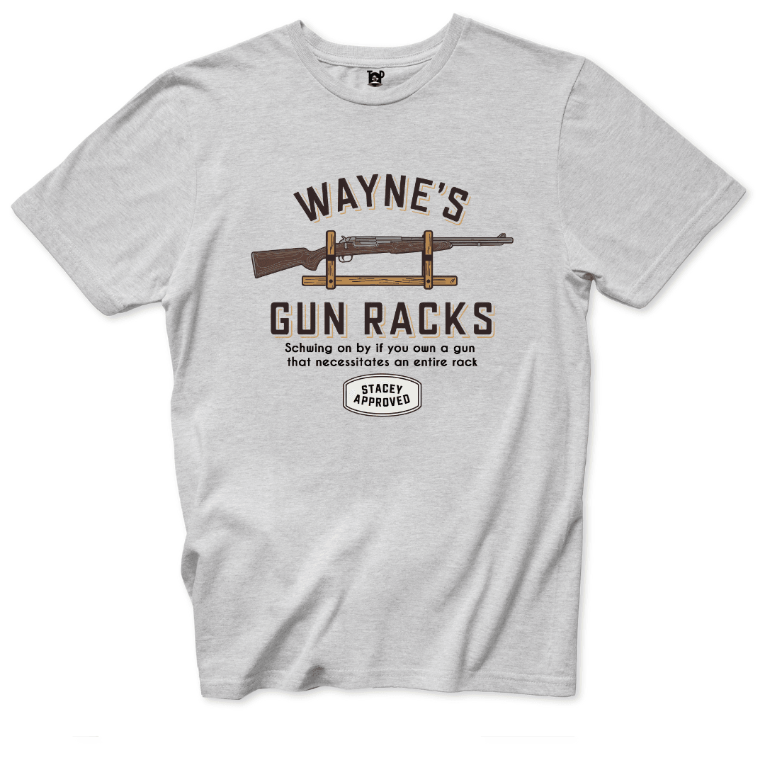 Gun Racks T-Shirt - Throwback Paradise #