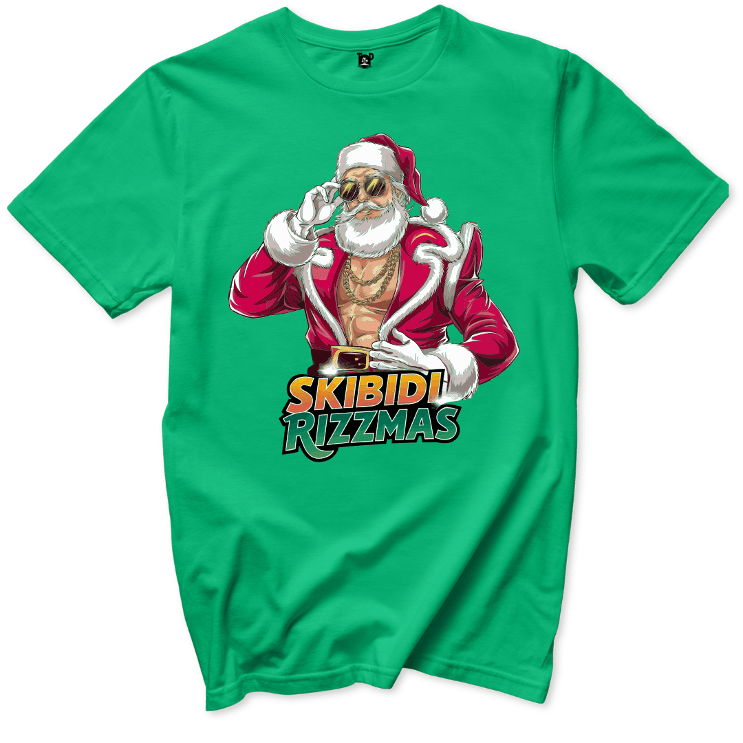 Printify T-Shirt Irish Green / S Skibidi Rizzmas T-Shirt