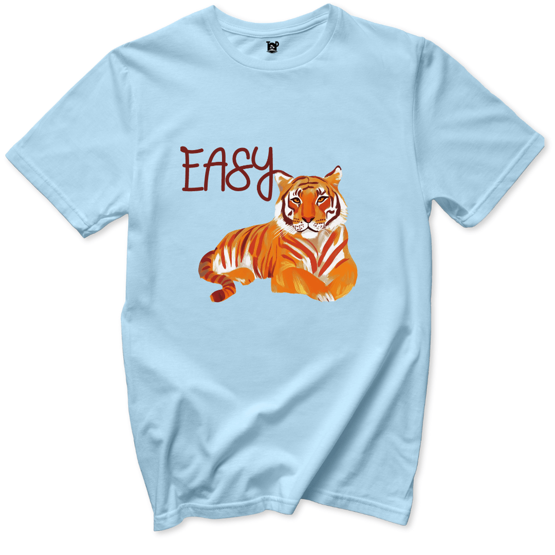 Printify T-Shirt Light Blue / S Easy Tiger T-Shirt