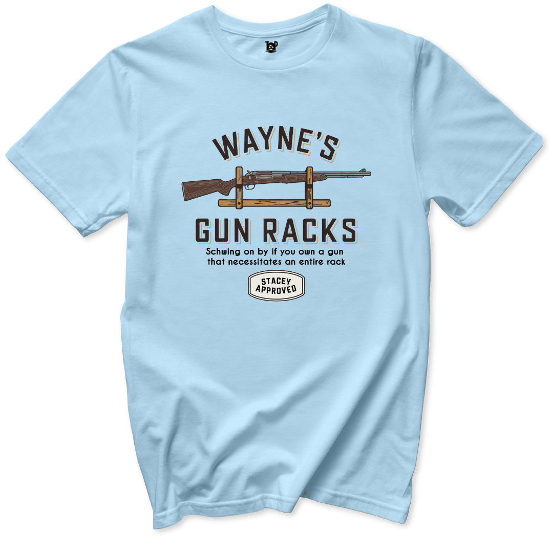 Gun Racks T-Shirt - Throwback Paradise #