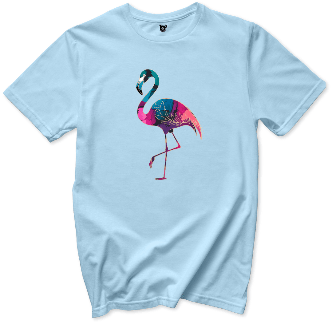 Vibrant Flamingo T-Shirt - Throwback Paradise #