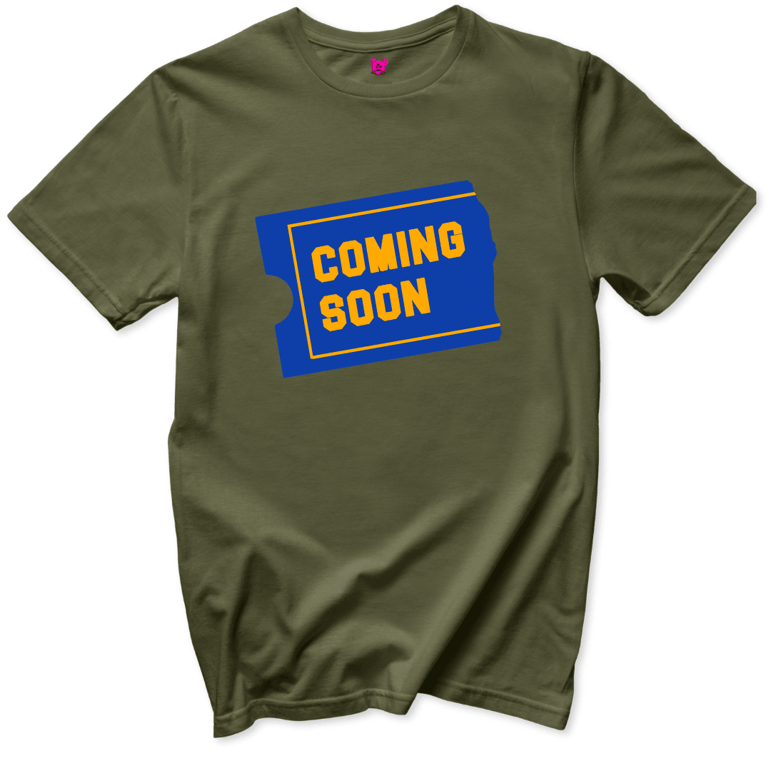 Printify T-Shirt Military Green / S Coming Soon T-Shirt