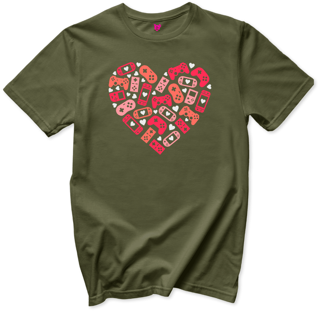 Controller Heart T-Shirt - Throwback Paradise #