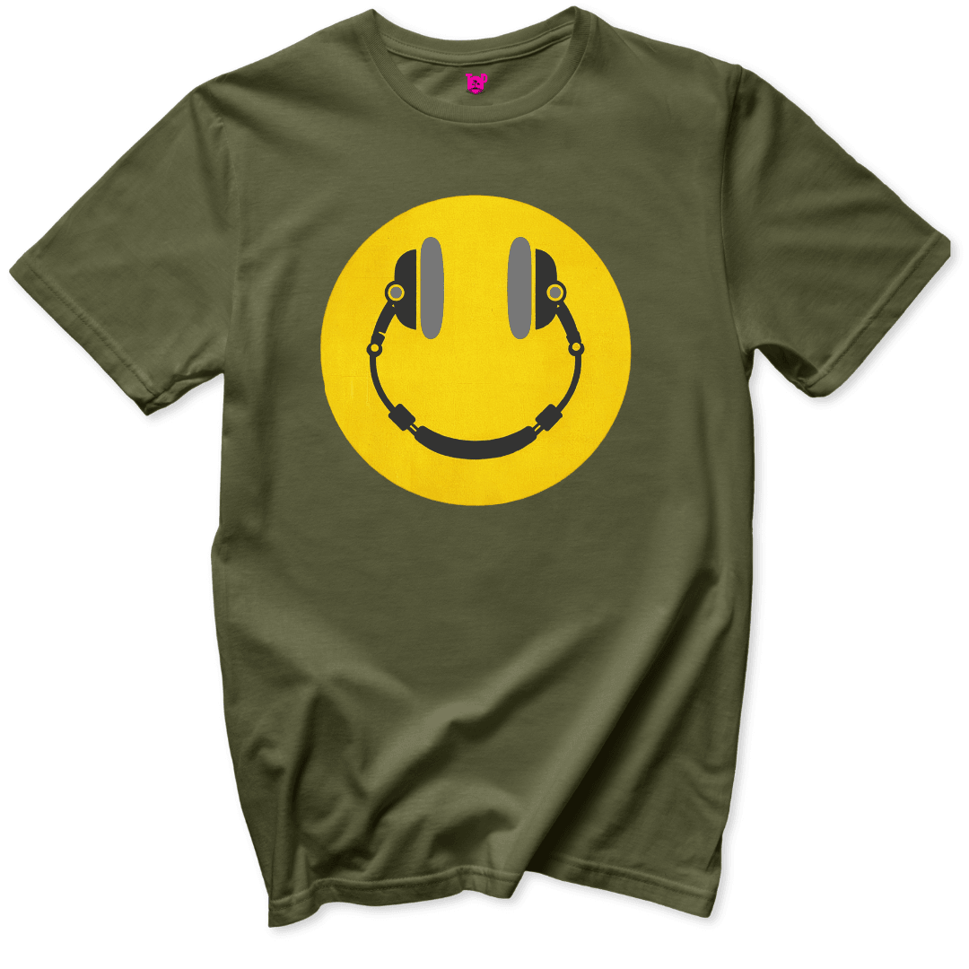 Printify T-Shirt Military Green / S Happy Face T-Shirt