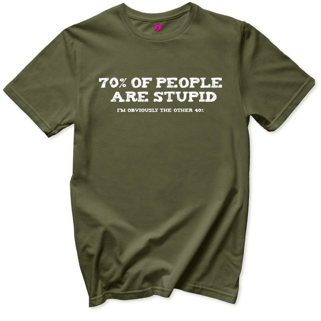 Printify T-Shirt Military Green / S People are stupid T-Shirt