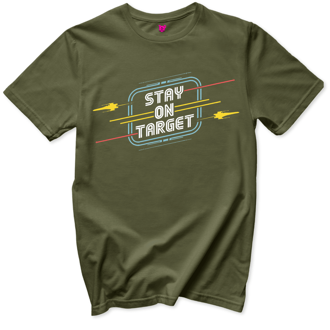 Printify T-Shirt Military Green / S Stay on Target T-Shirt