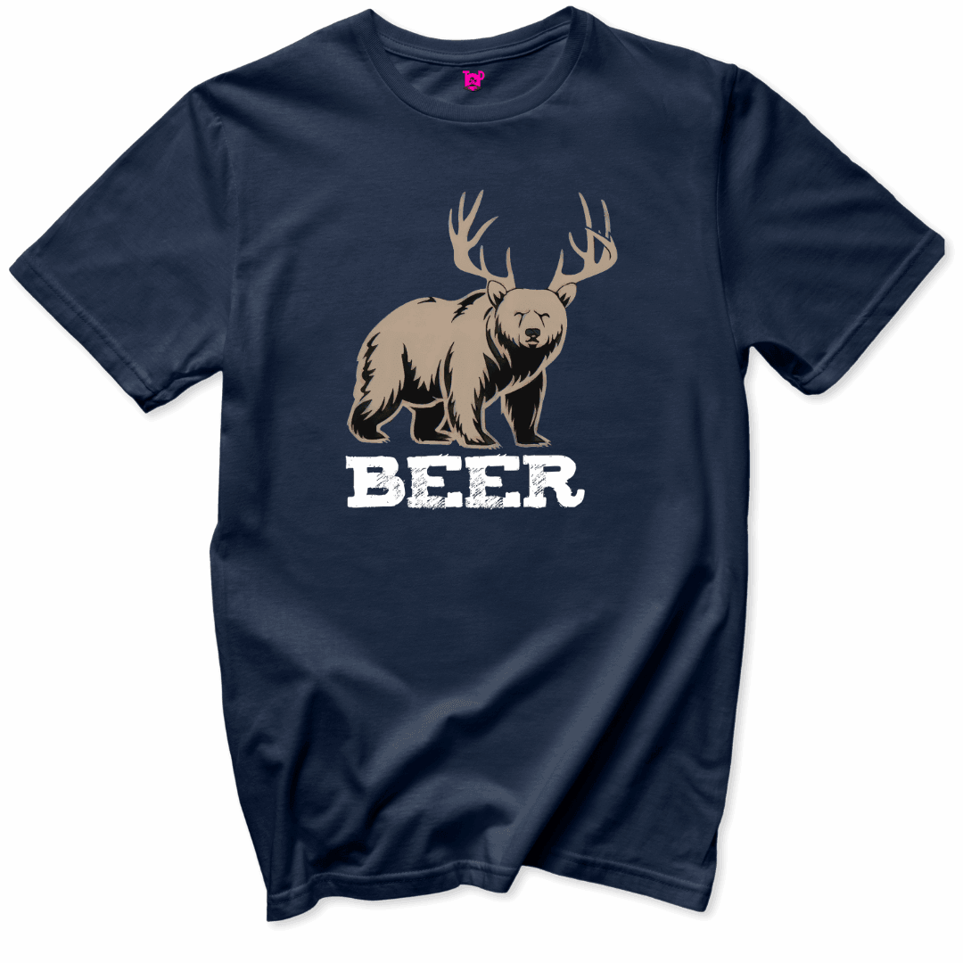 Printify T-Shirt Navy / S BEER T-Shirt