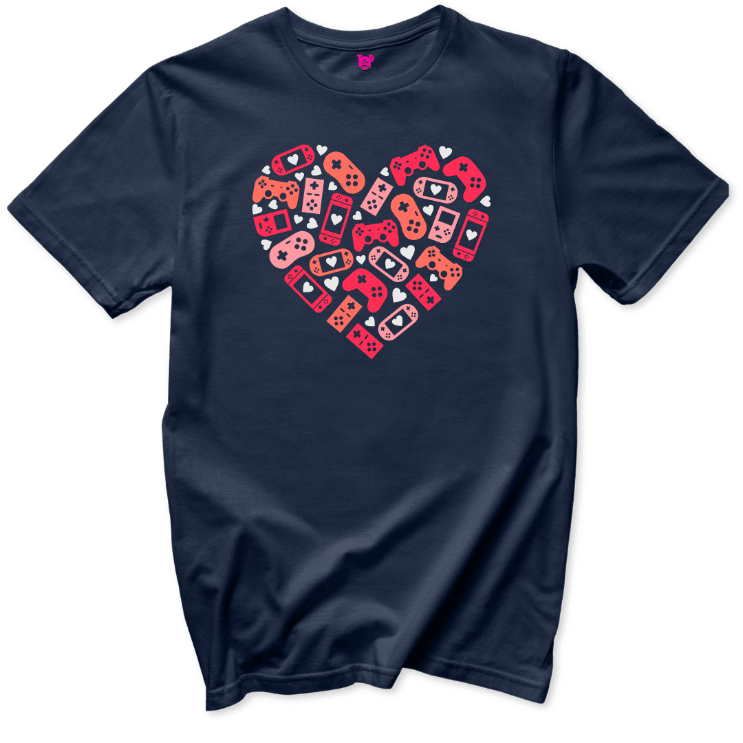 Controller Heart T-Shirt - Throwback Paradise #