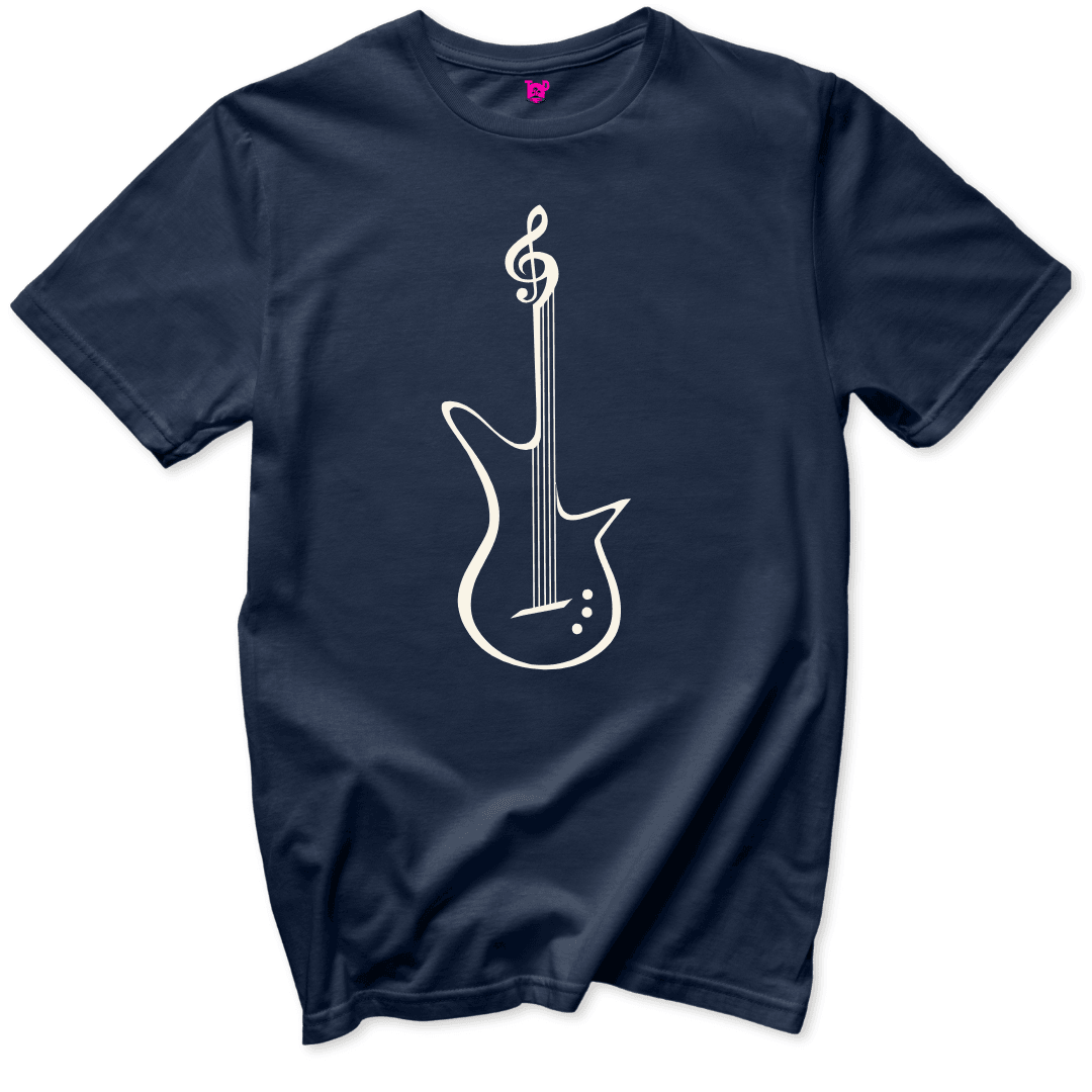 Printify T-Shirt Navy / S Guitar T-Shirt