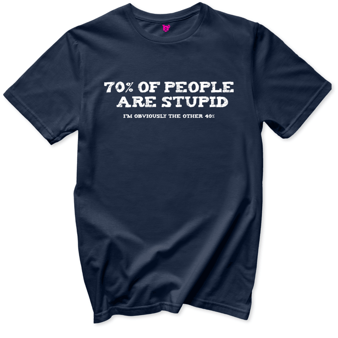 Printify T-Shirt Navy / S People are stupid T-Shirt