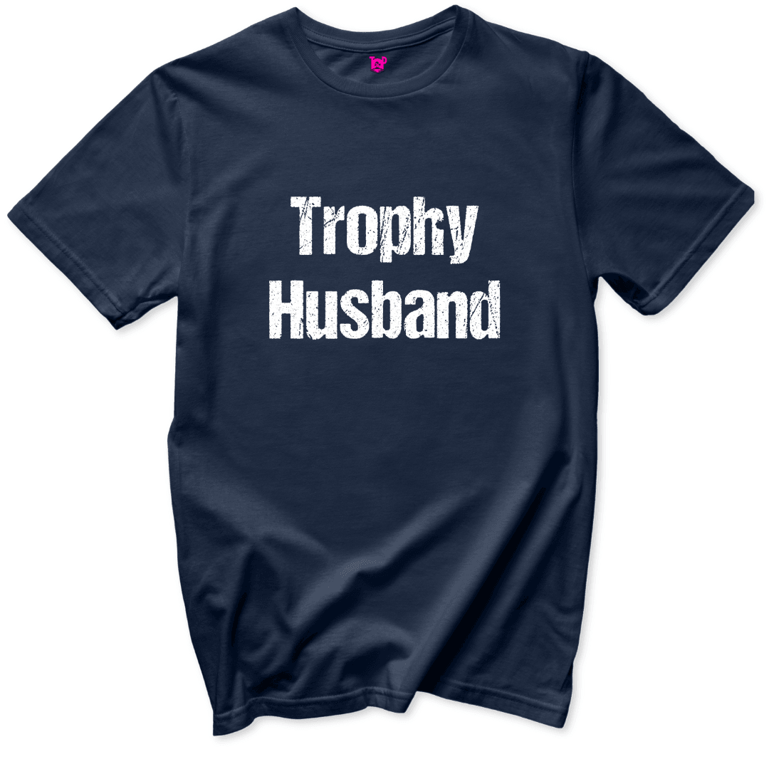 Printify T-Shirt Navy / S Trophy Husband T-Shirt