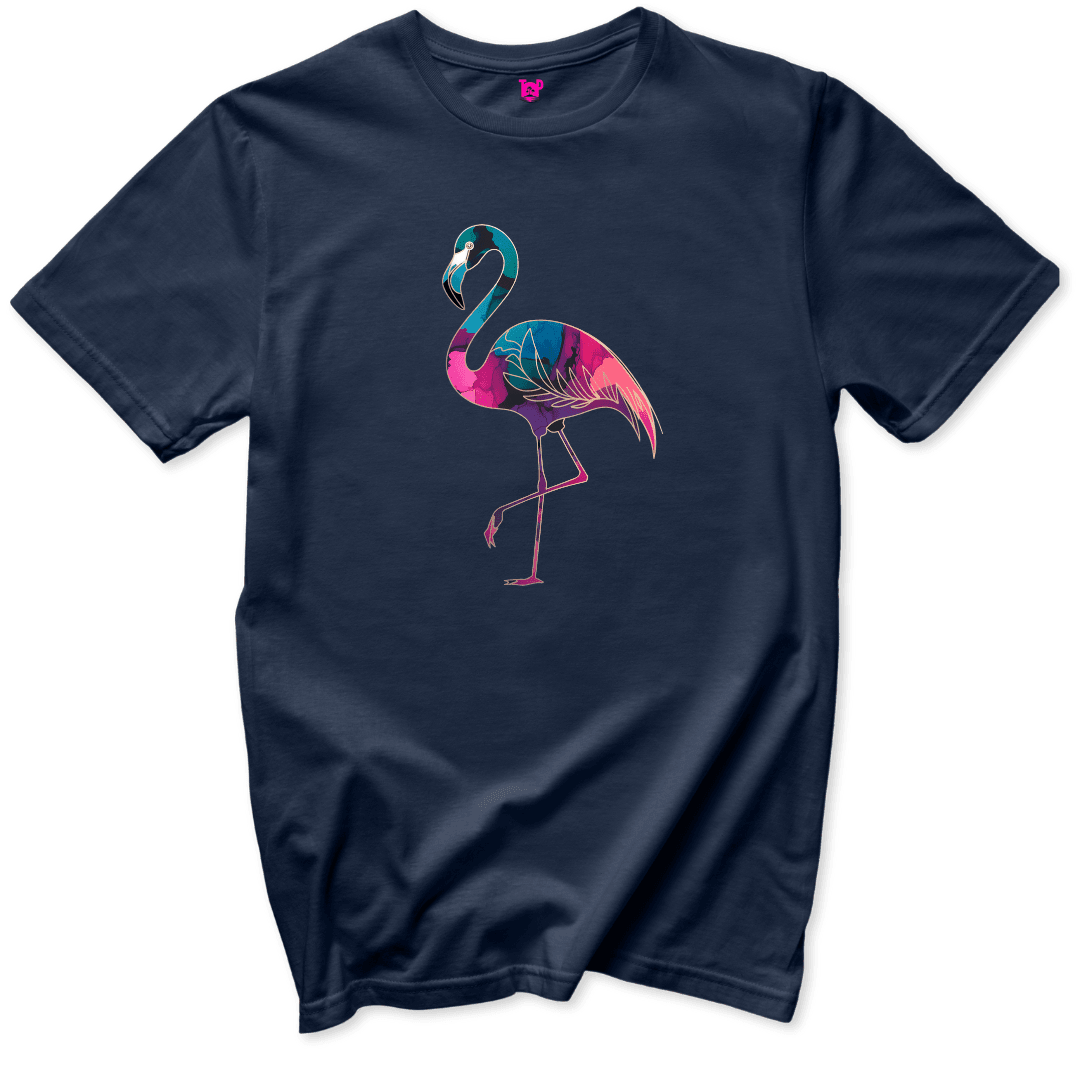 Vibrant Flamingo T-Shirt - Throwback Paradise #