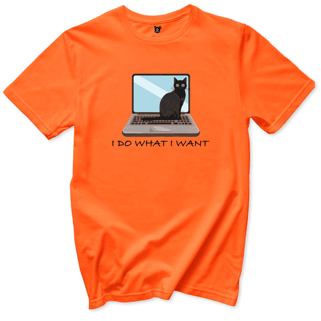 Printify T-Shirt Orange / S Cat T-Shirt