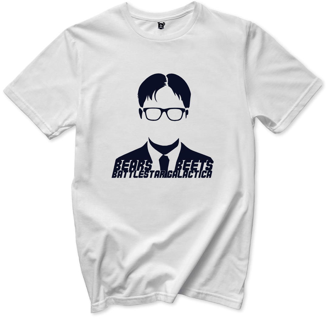 Bears, Beets, Battlestar Galactica T-Shirt - Throwback Paradise #