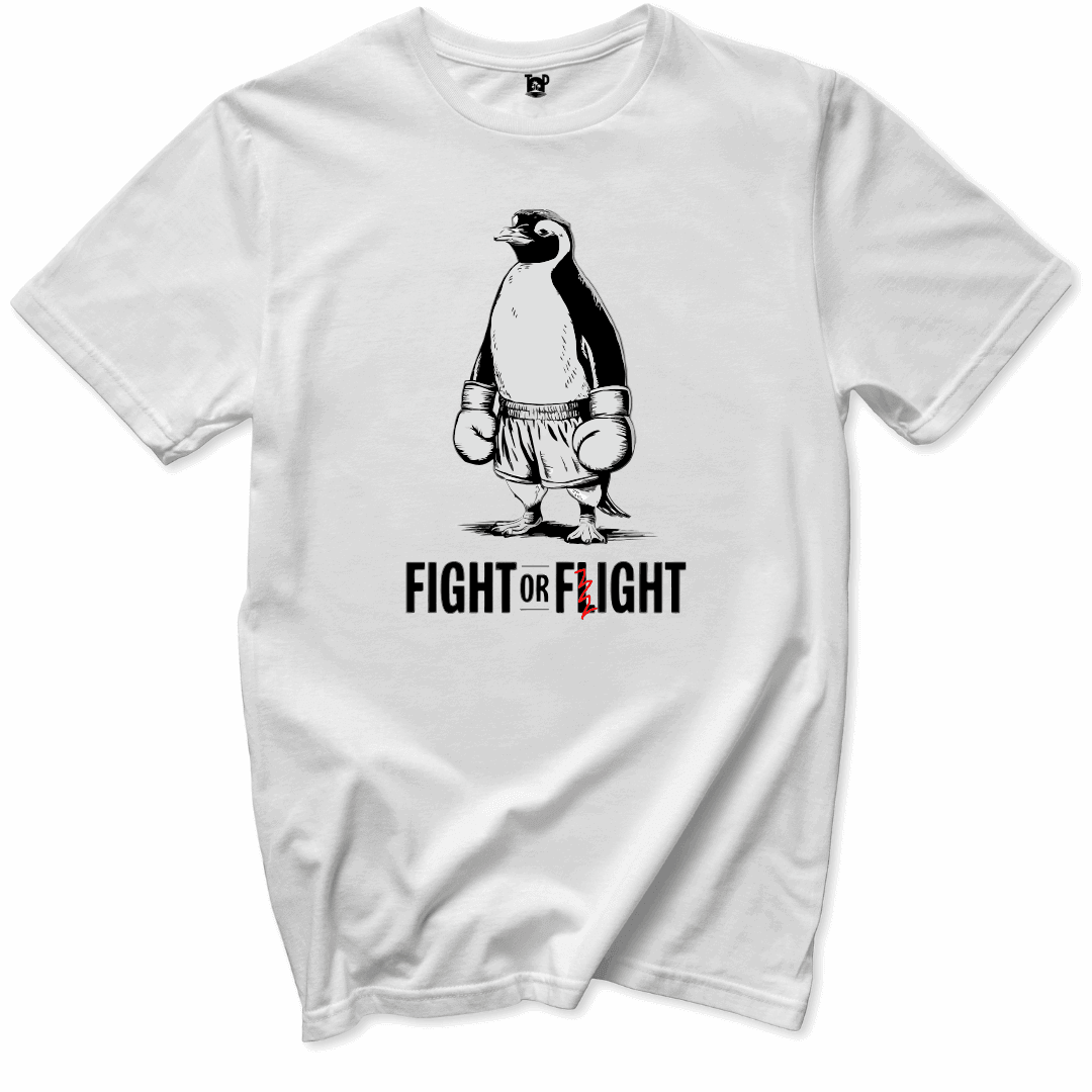 Printify T-Shirt White / S Fight or Flight T-Shirt