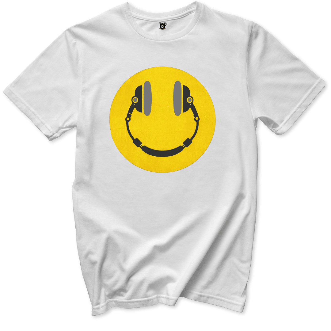 Printify T-Shirt White / S Happy Face T-Shirt