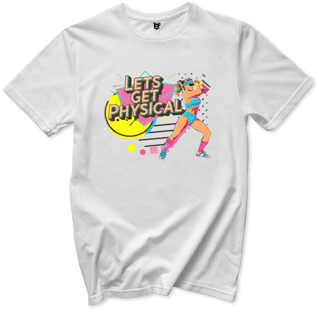 Lets Get Physical 80s T-Shirt - Throwback Paradise #