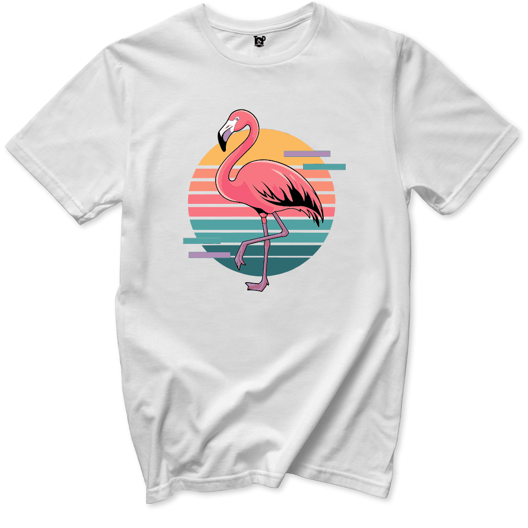 Retro Flamingo T-Shirt - Throwback Paradise #