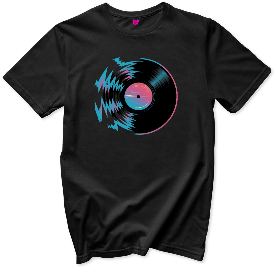 Electric Record Design T-Shirt - Throwback Paradise #