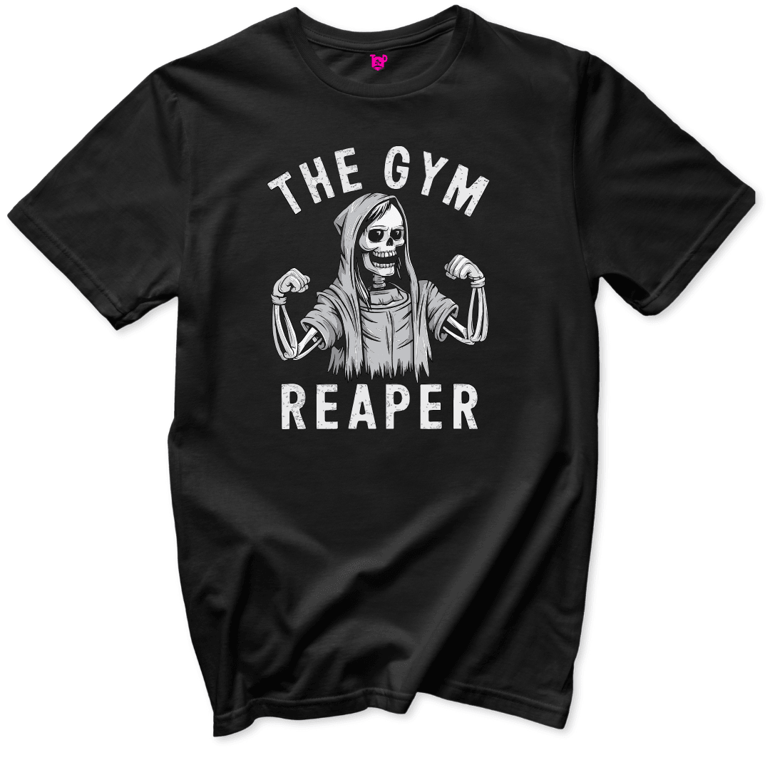 Printify T-Shirts Black / S The Gym Reaper T-Shirt