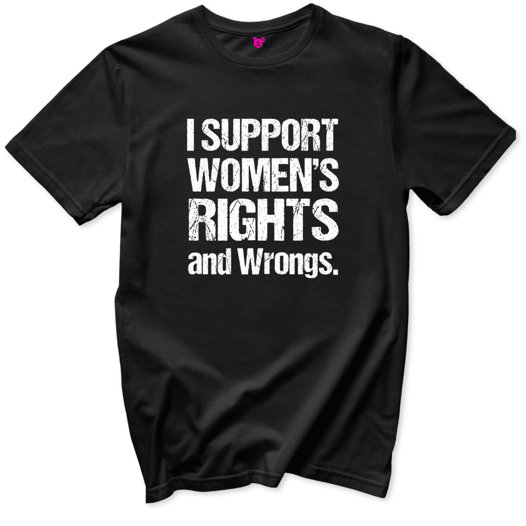 Printify T-Shirts Black / S Women's Rights and Wrongs T-Shirt