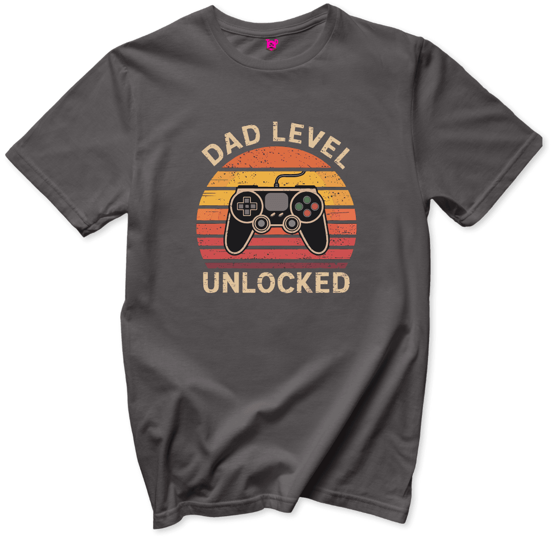 Dad Level Unlocked T-Shirt - Throwback Paradise #